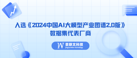 景联文科技入选《2024中国AI大模型产业图谱2.0版》数据集代表厂商